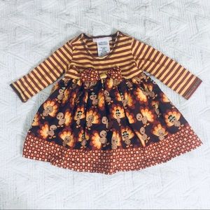 Bonnie Baby Girls Sz 3 6 M Thanksgiving Dress